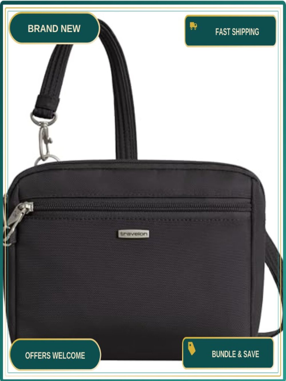 Anti-Theft Convertible Crossbody Waist Pack RFID Blocking Locking